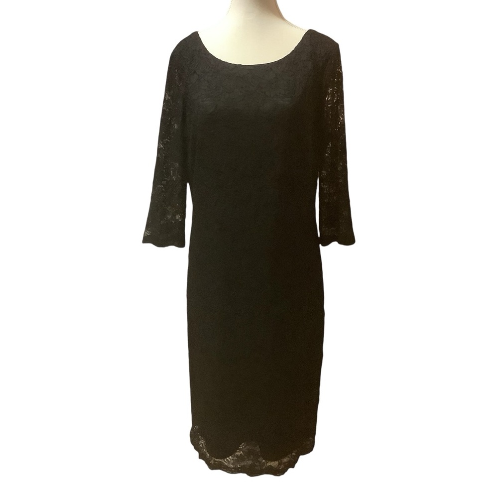 Banana Republic Black Lace Midi Dress